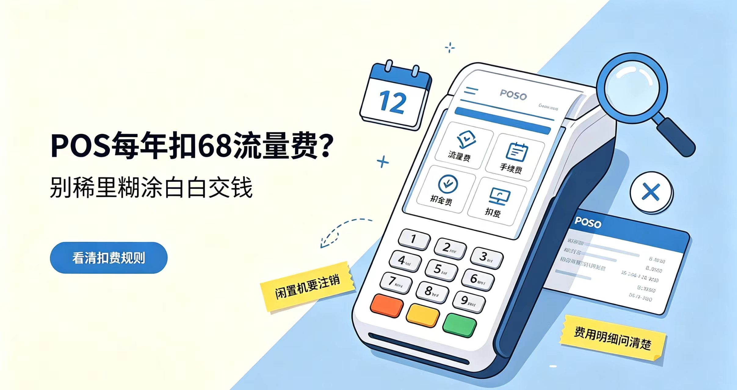 立刷官网：POS机每年扣68流量费，别稀里糊涂白白交钱