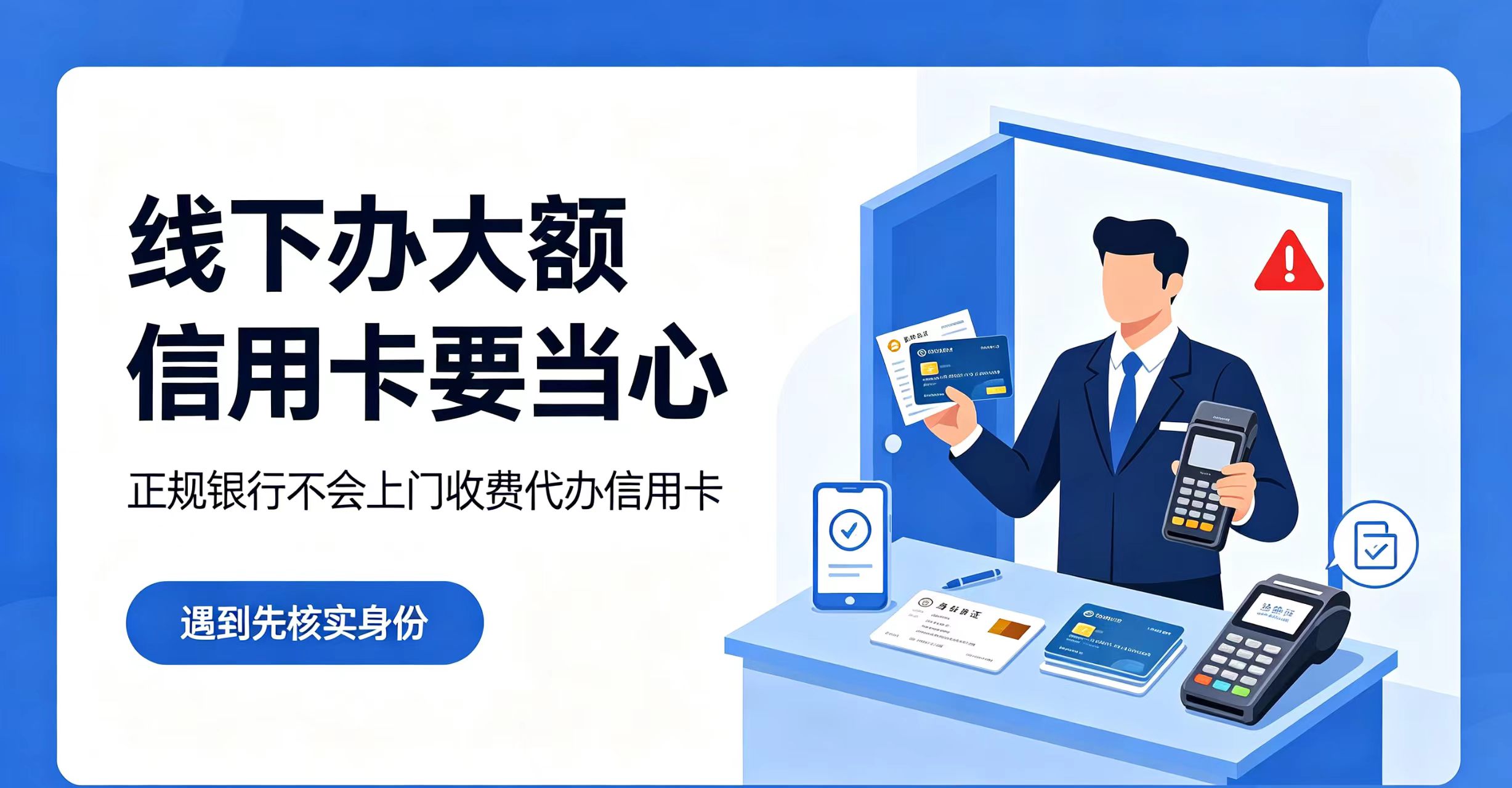 线下新骗局！假冒银行工作人员上门办理大额信用卡千万别上当