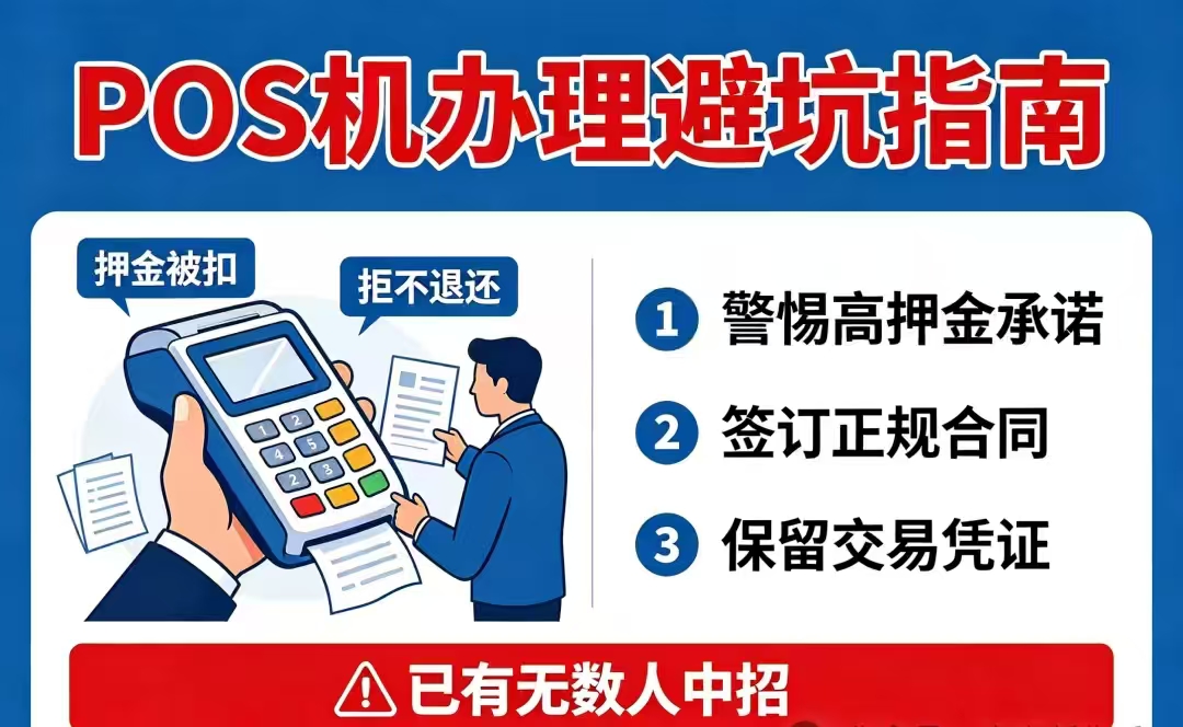 办POS机极易遭遇套路，收取押金后拒不返还，大量商家不幸踩雷！