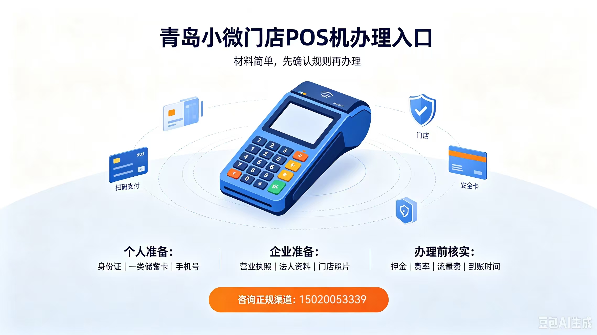 立刷官网：青岛小微门店办理POS机材料及避坑指南！
