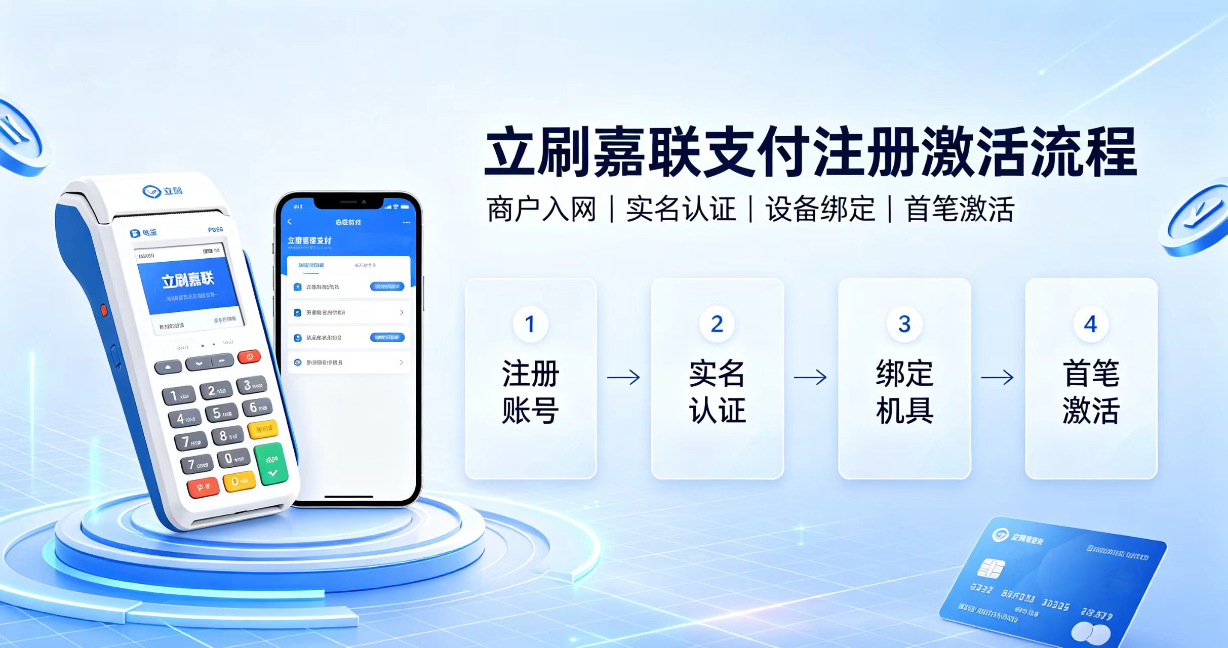 立刷POS机入网认证全步骤｜微信支付宝收款开通方法